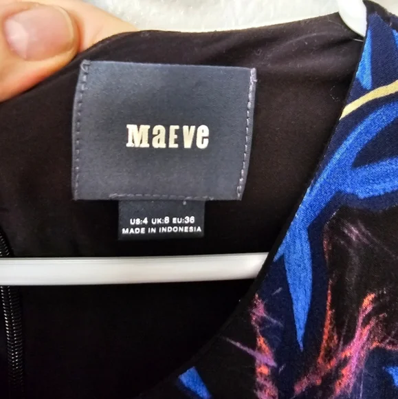 Maeve Anthropology Size 4 Elia Floral Cold Shoulder Dress - Picture 6 of 8